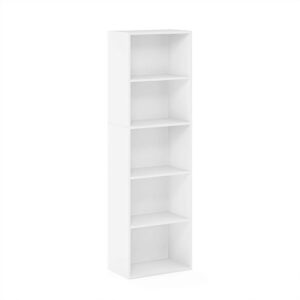 Tier Compact Bookshelf with Open Storage