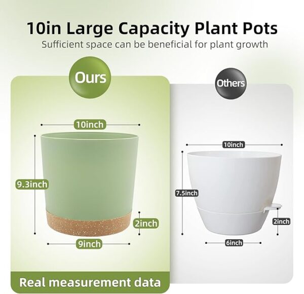 Modern 10-Inch Plant Pots – 2 Pack - Image 2