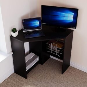 Corner Office Desk with Shelves